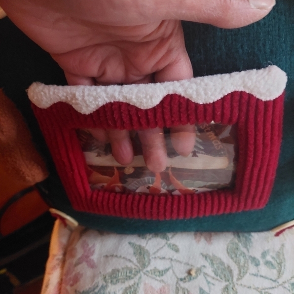 Vintage* Teddy Bear Cushion with Pocket Window - Picture 6 of 8